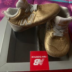 Infant New Balance 574 Gold Sneakers size 2